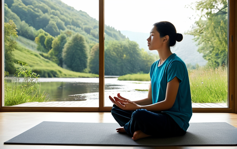A serene and thoughtful individual, fully clothed in modest, comfortable attire, sitting in a natural pose on a simple mat in a sunlit, minimalist room with a large window overlooking a calm, interconnected natural landscape (trees, gentle hills, a flowing stream). The atmosphere is one of profound tranquility and deep understanding. The person's posture is natural and relaxed, embodying inner peace and detachment from materialism.
    safe for work, appropriate content, fully clothed, professional, perfect anatomy, correct proportions, natural pose, well-formed hands, proper finger count, natural body proportions, high-quality, professional photography, soft lighting.