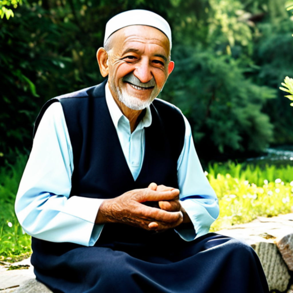 불교에서의 영적 멘토링 - A Wise Hodja**

*   **Prompt:** A friendly, elderly Hodja (Turkish wise man/teacher) sitting in a se...