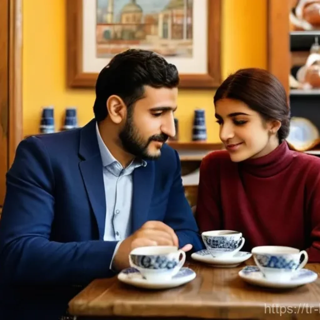 불교와 인간관계 - **Prompt:** A young Turkish couple, fully clothed in stylish yet modest contemporary casual wear (e....