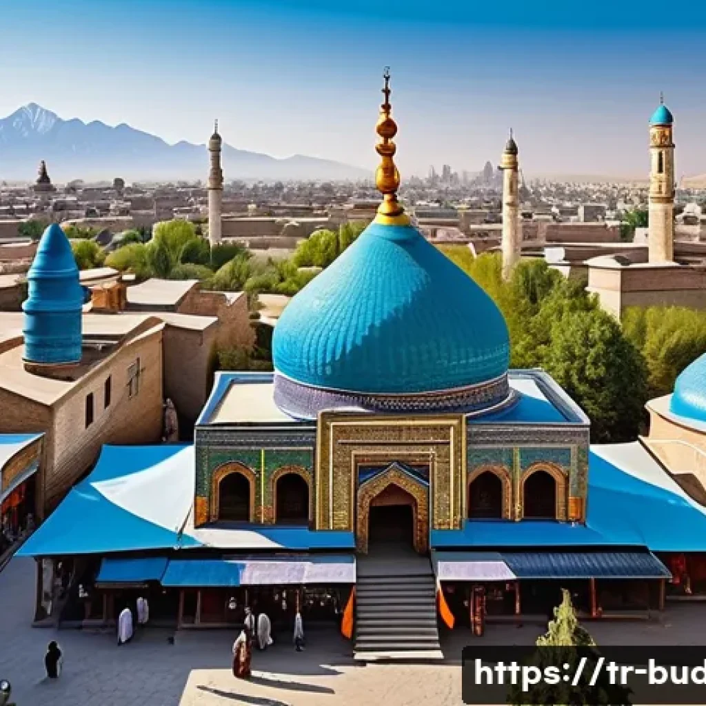 불교와 이슬람 교류 - A vibrant historical Silk Road cityscape in Central Asia during the medieval period, showcasing a ha...